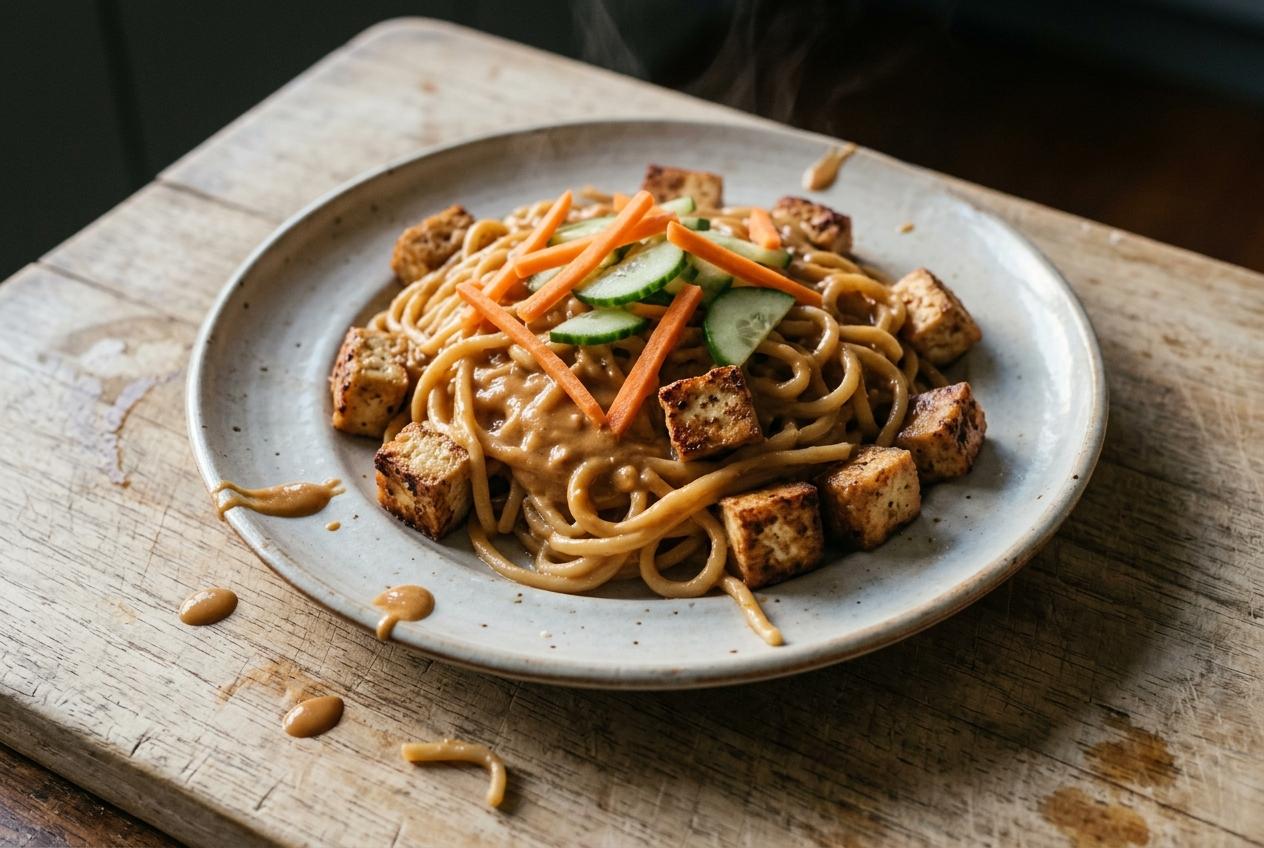 Peanut Tofu Noodle Bowls