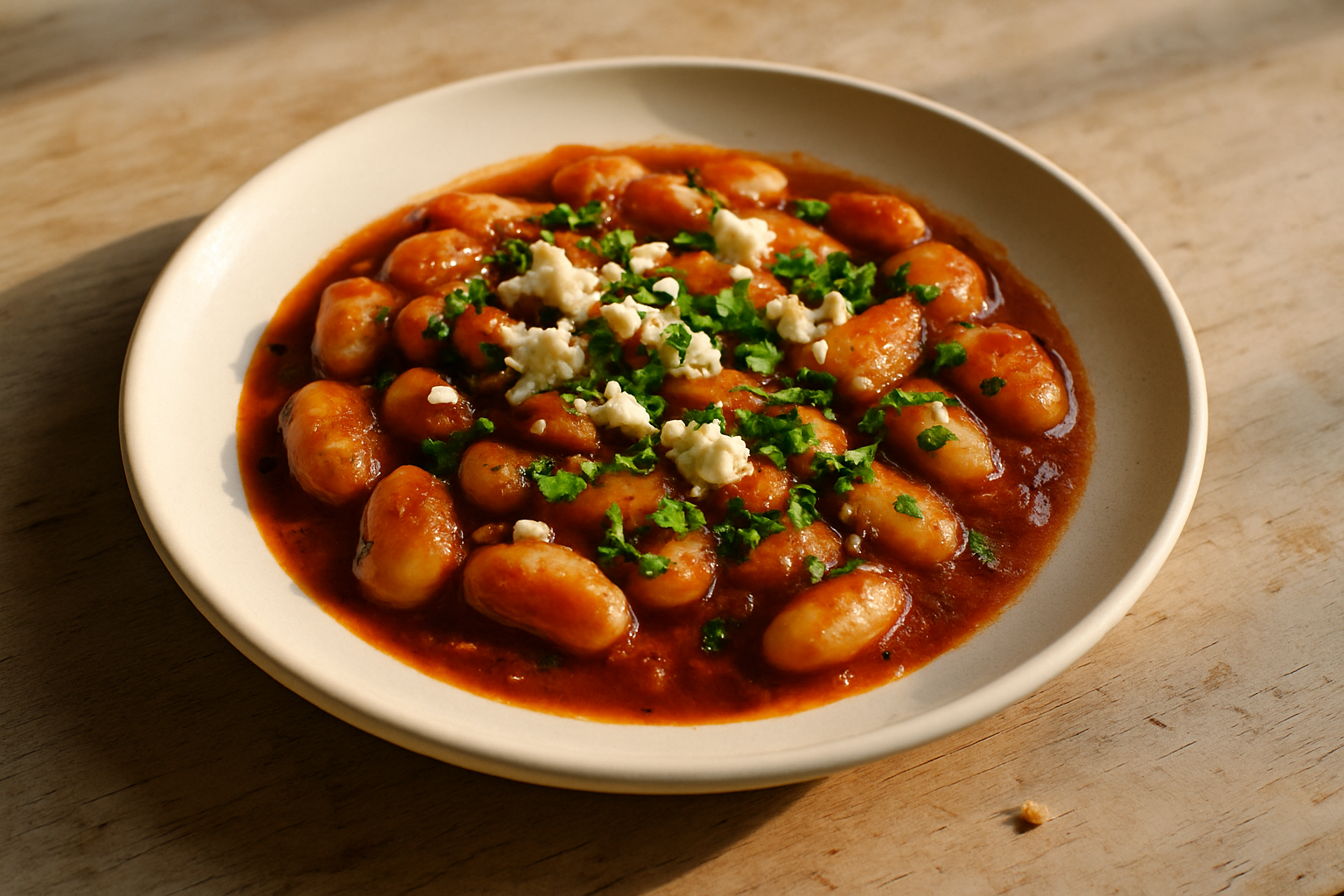 Greek Baked Beans with Feta