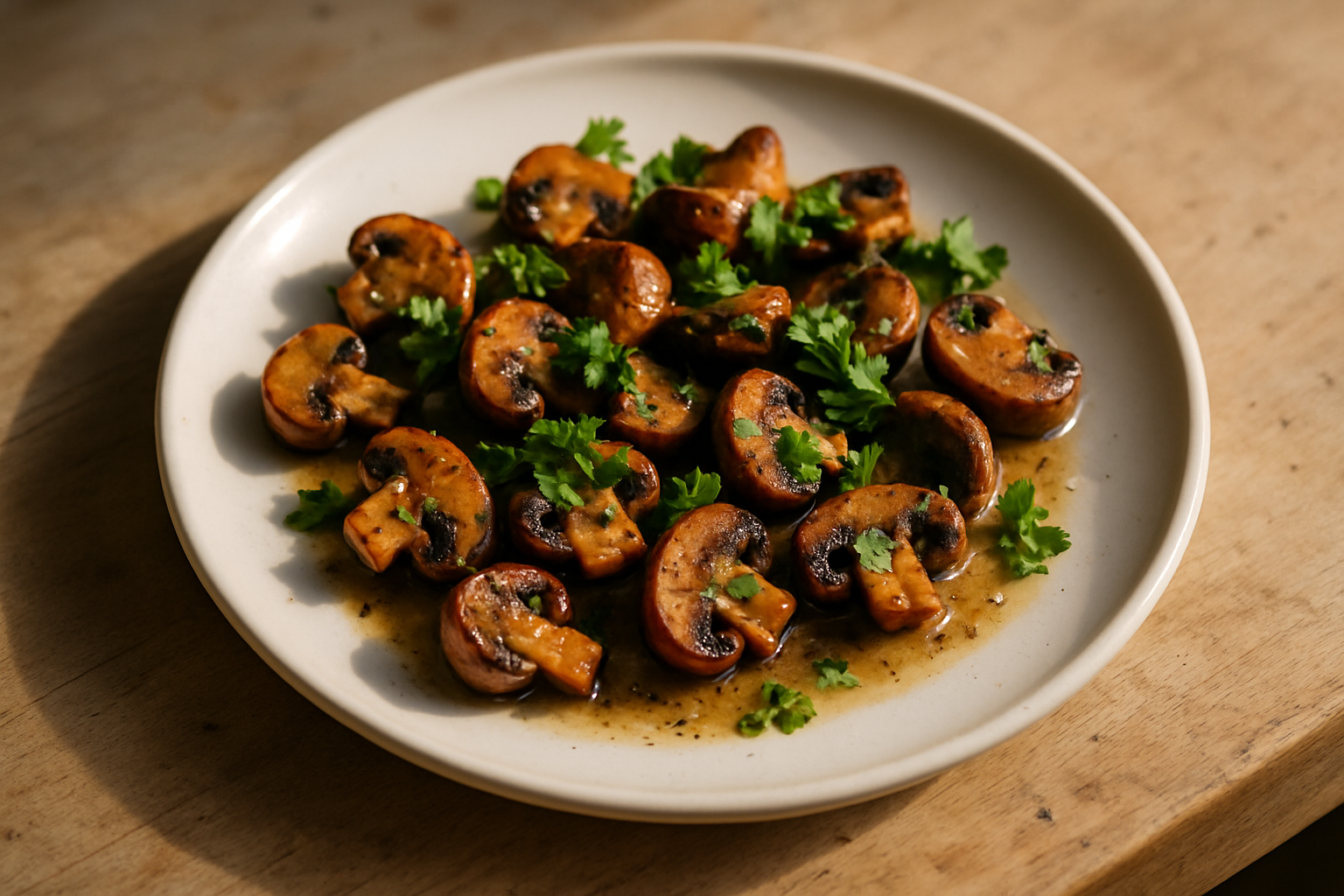 Hotplate Garlic Butter Mushrooms