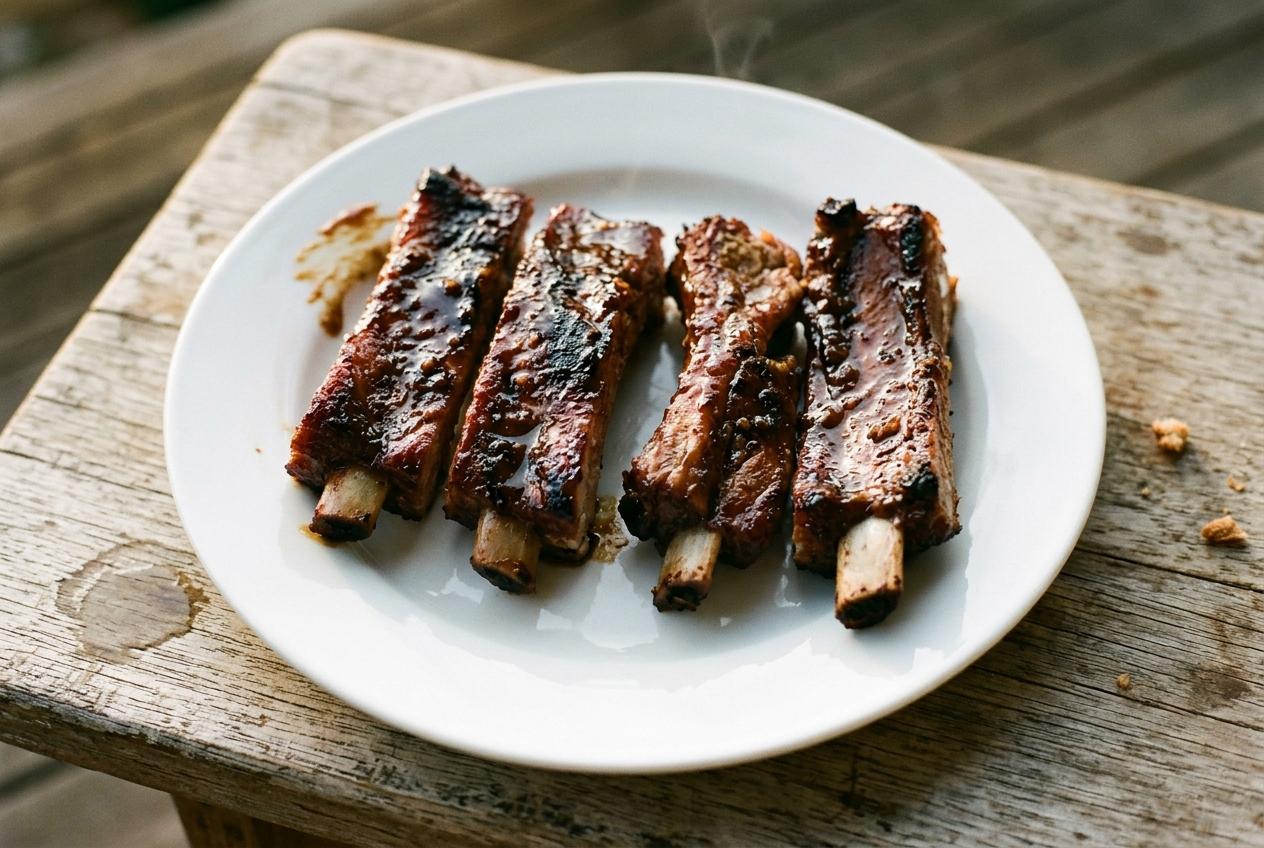 Sticky Maple Mustard Pork Ribs