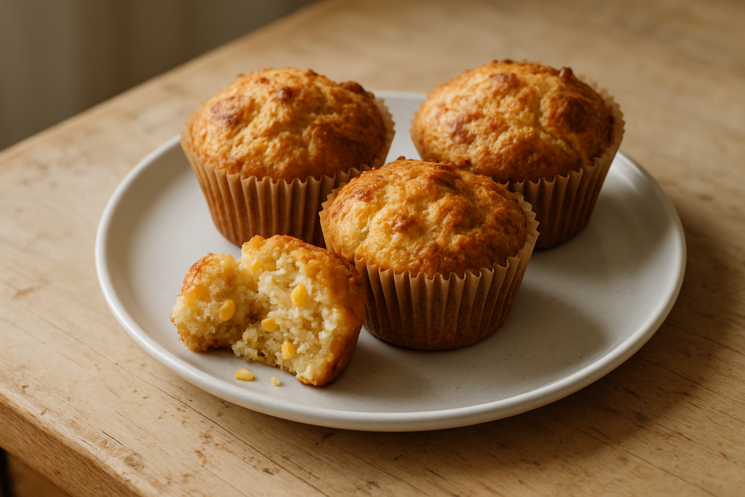 Cheesy Corn and Zucchini Muffins