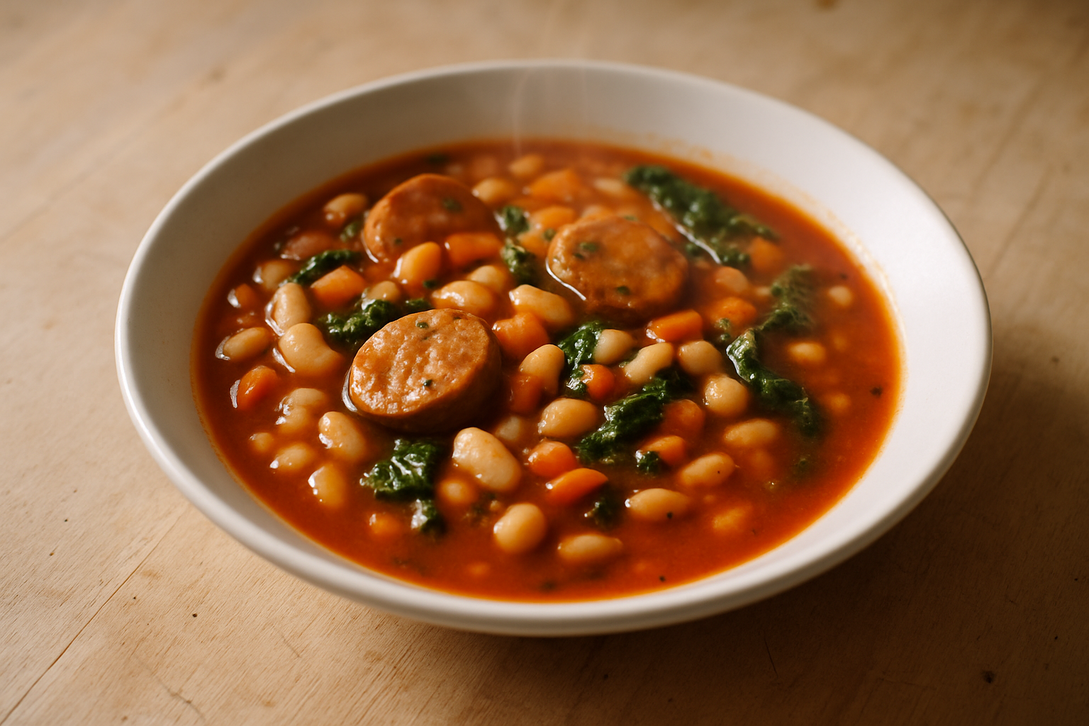 One-Pot Tuscan Sausage and Bean Stew
