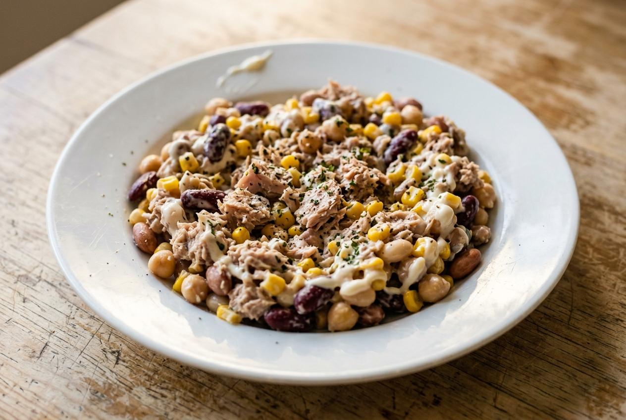 Three Tin Tuna Corn And Bean Salad