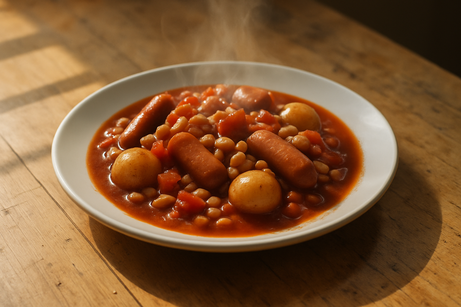 One-Pot Baked Bean And Frankfurt Hotpot