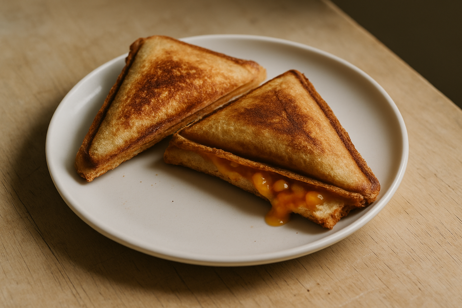 Baked Bean And Cheese Jaffle