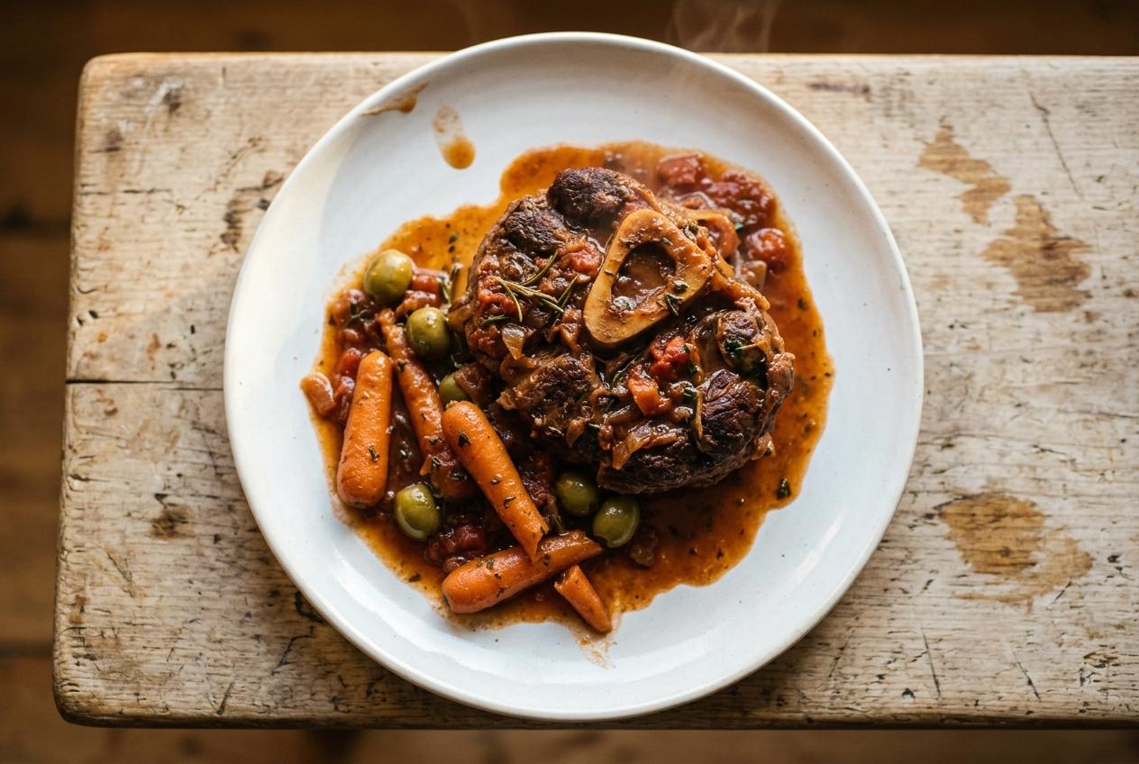 Slow Cooker Osso Bucco With Tomato And Olives