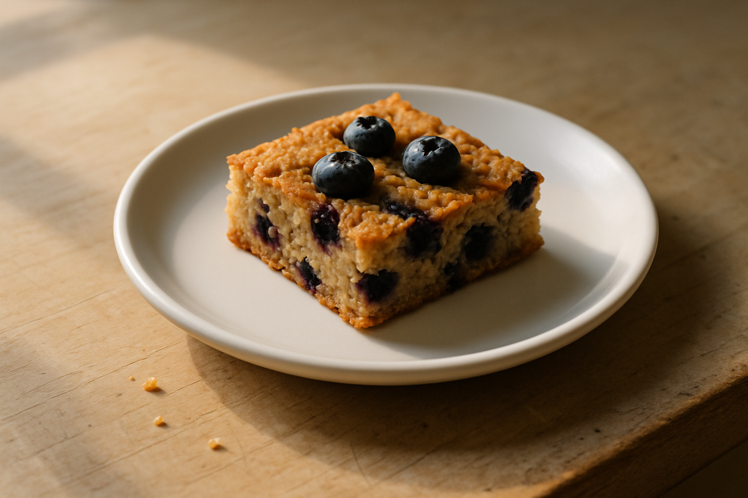 Baked Blueberry Oat Slice
