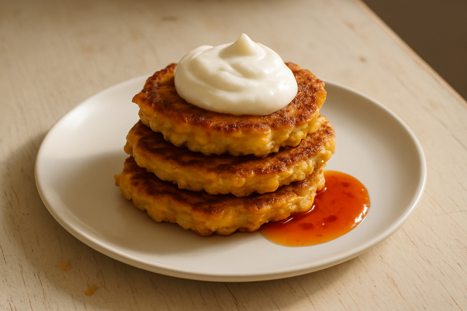 Corn and Spring Onion Brunch Fritters