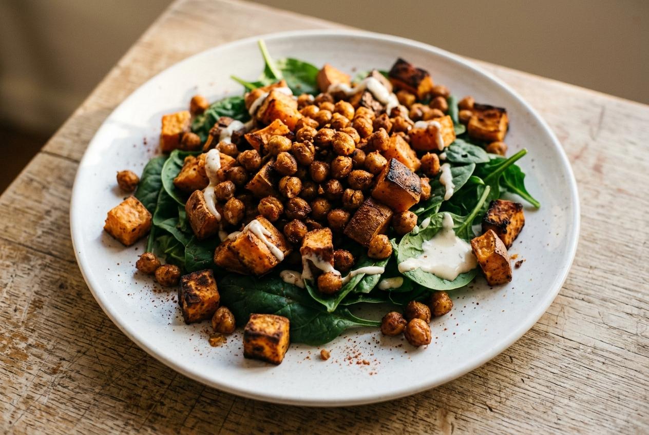 Roast Sweet Potato and Chickpea Bowls