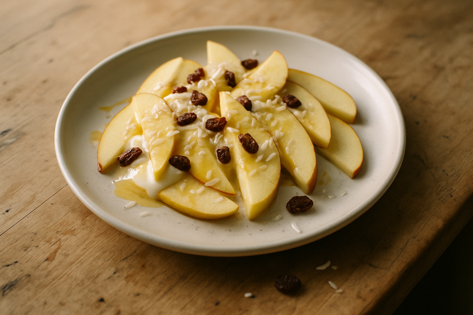 Apple Nachos with Yoghurt Drizzle