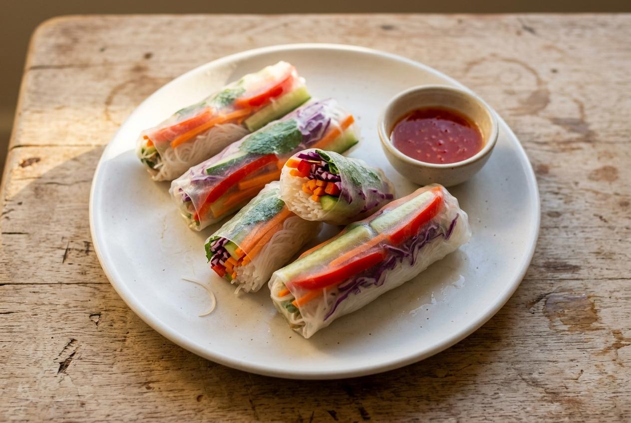 Rainbow Rice Paper Rolls