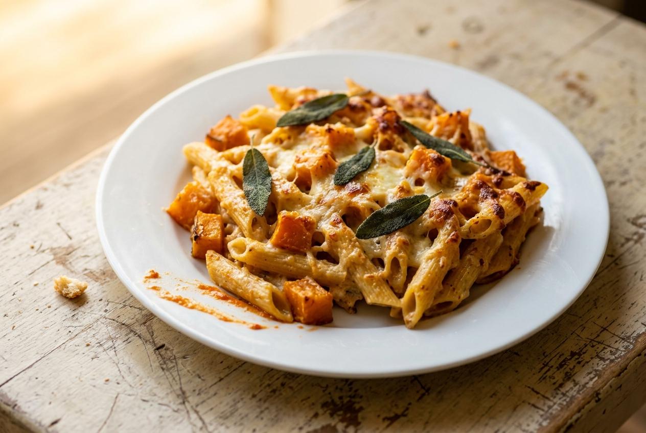 Pumpkin and Sage Pasta Bake