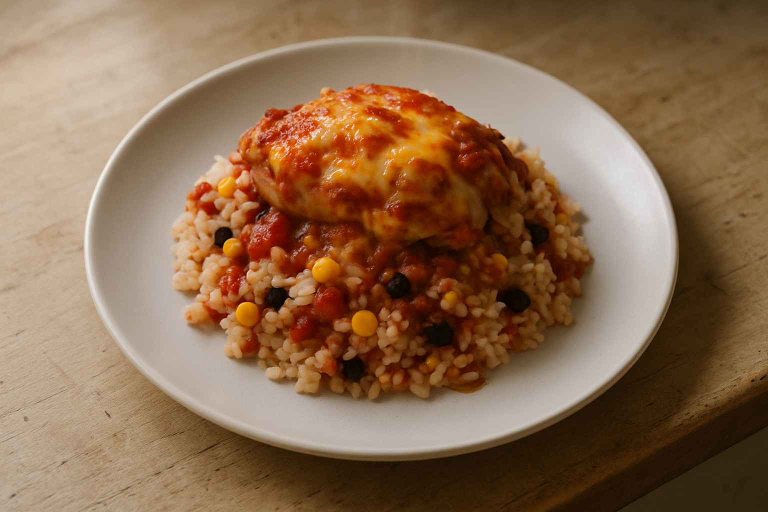Dump-And-Bake Salsa Chicken And Rice
