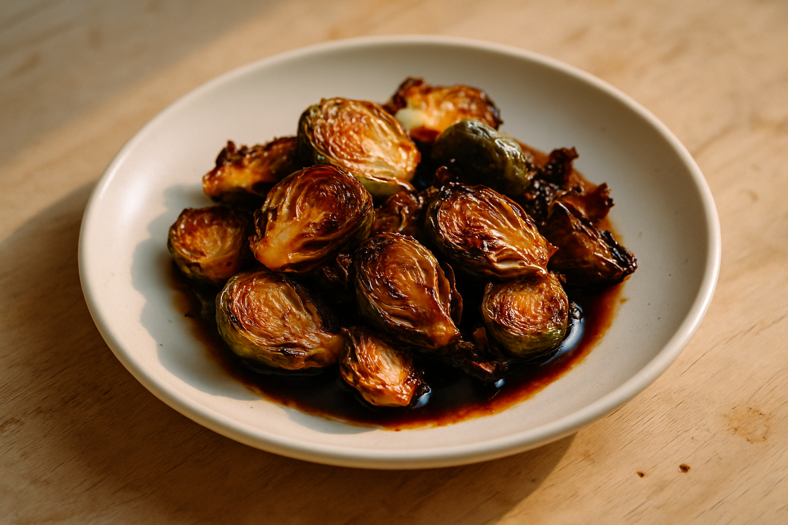 Crispy Brussels Sprouts With Balsamic Honey