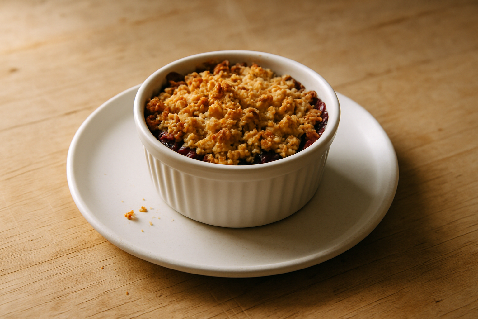 Berry and Oat Breakfast Crumble Pots