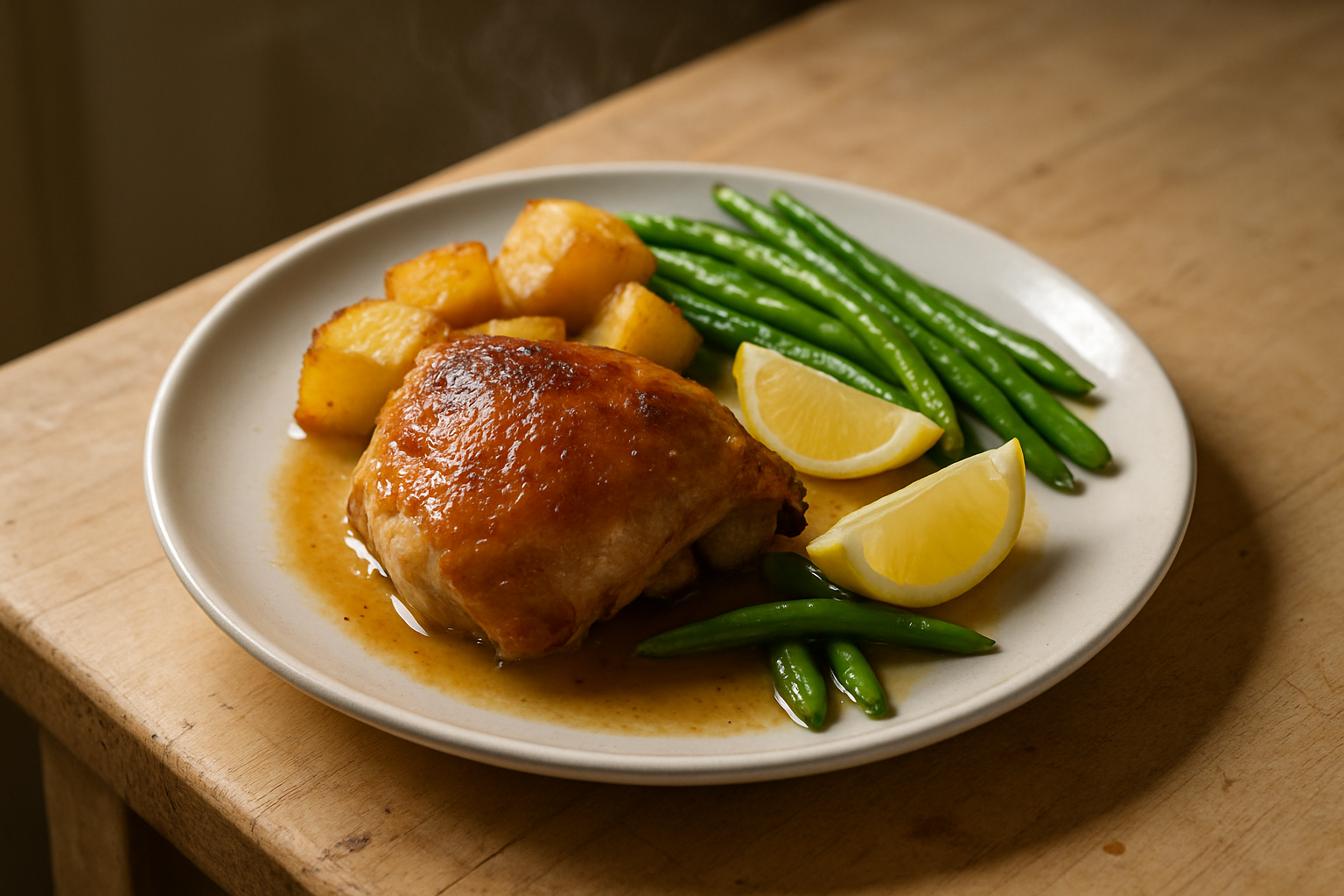 Oregano Chicken Thighs With Lemon Potatoes