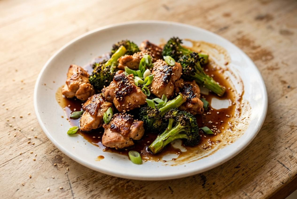 Teriyaki Chicken With Sesame Broccoli
