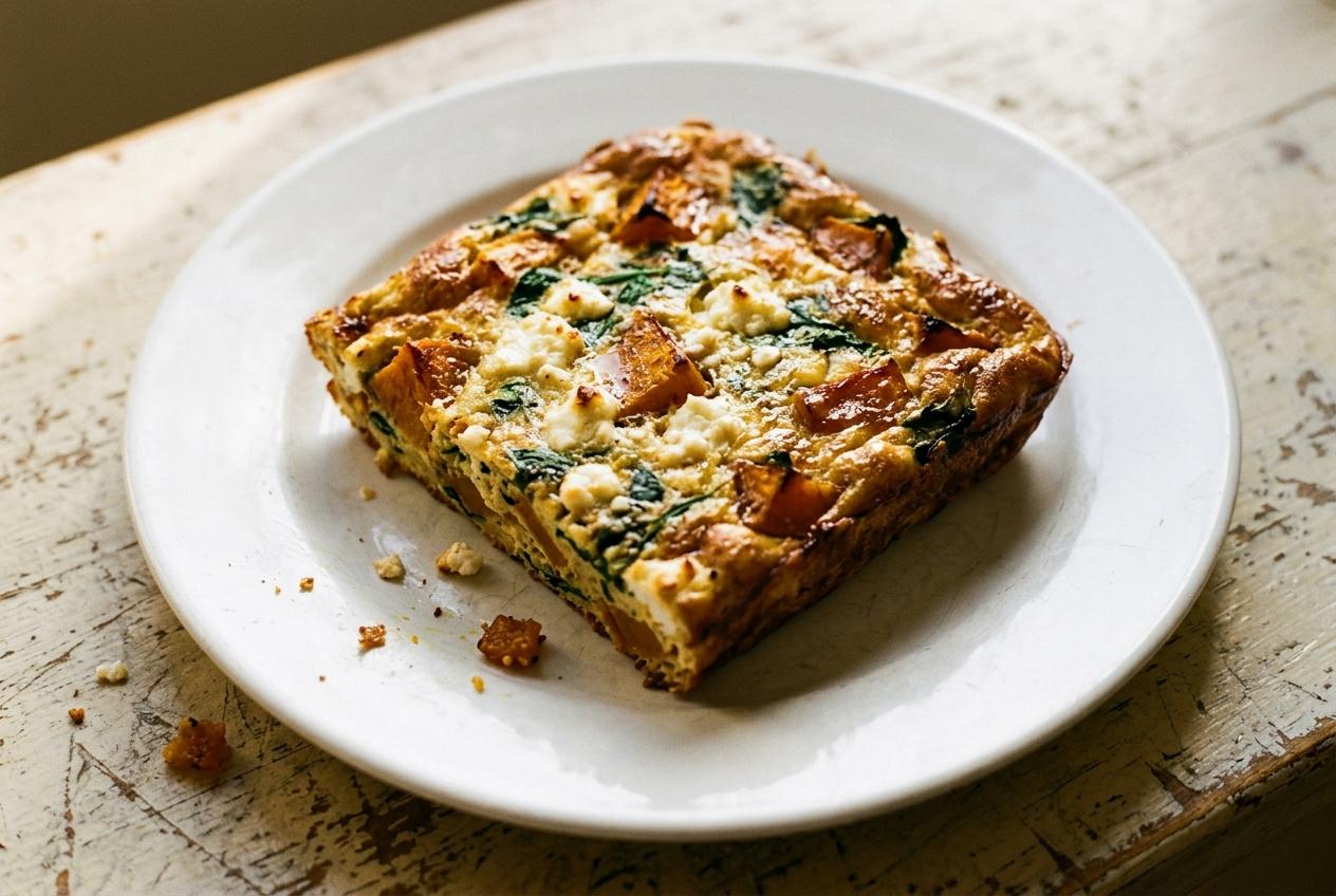 Pumpkin and Feta Frittata Squares