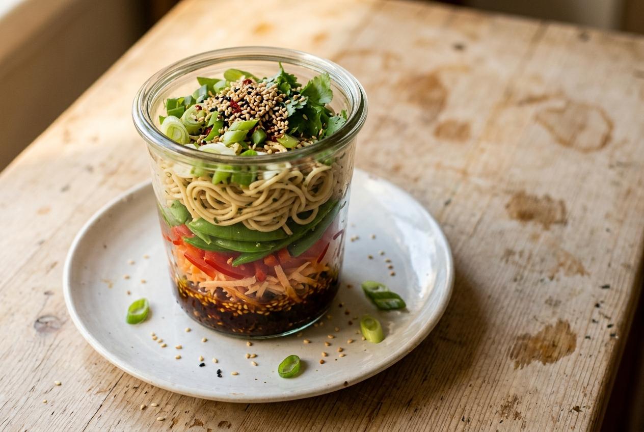Sesame Noodle Salad Jars