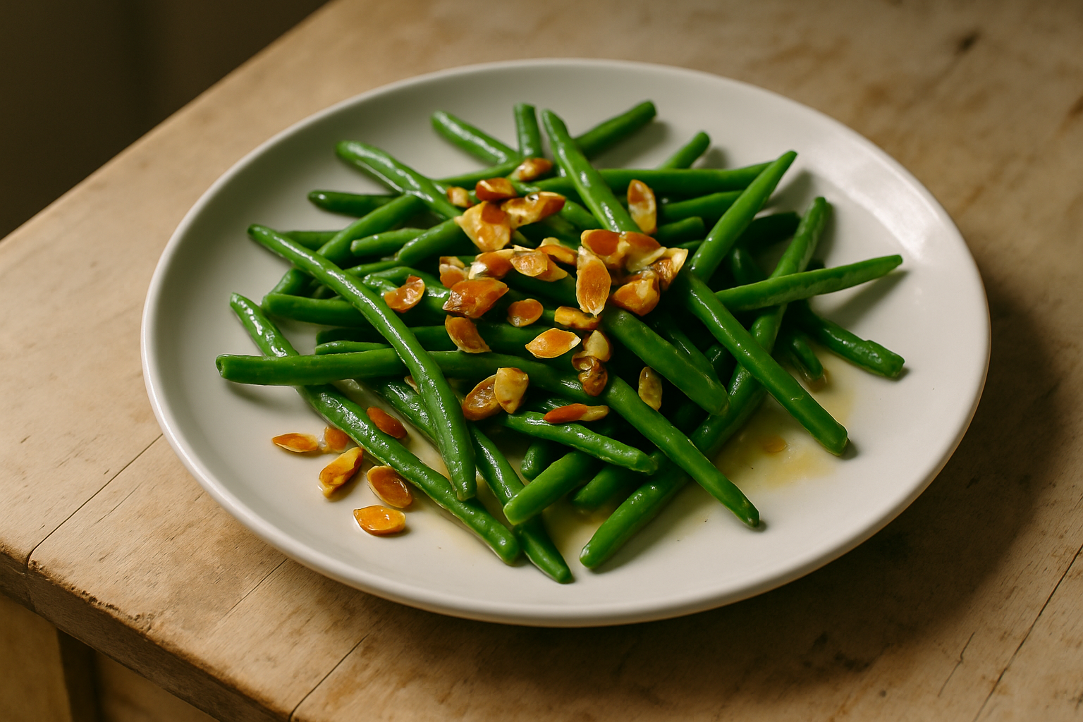 Green Beans with Almonds and Lemon