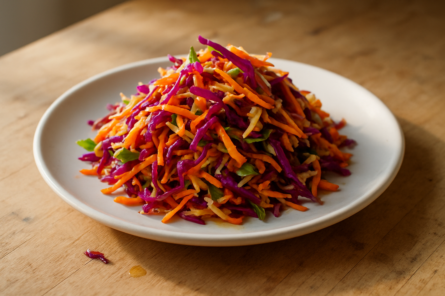Crunchy Rainbow Slaw with Lime Dressing