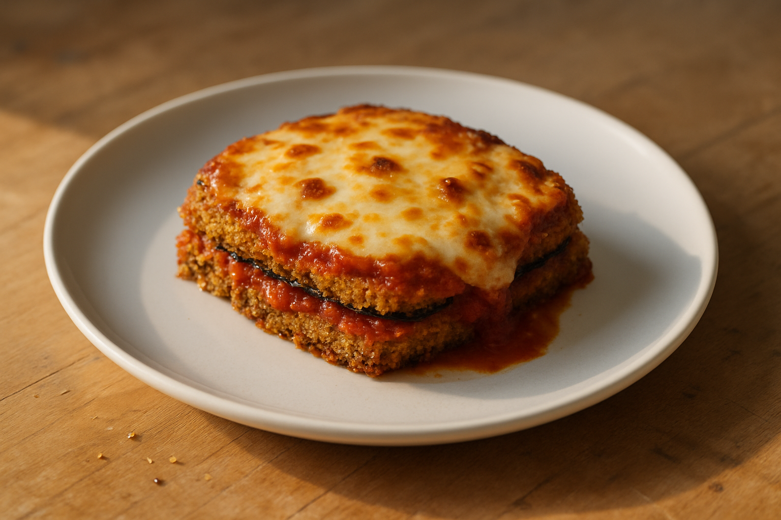 Crispy Eggplant Parmigiana Bake