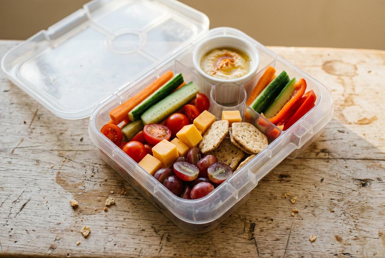 Rainbow Hummus Snack Boxes