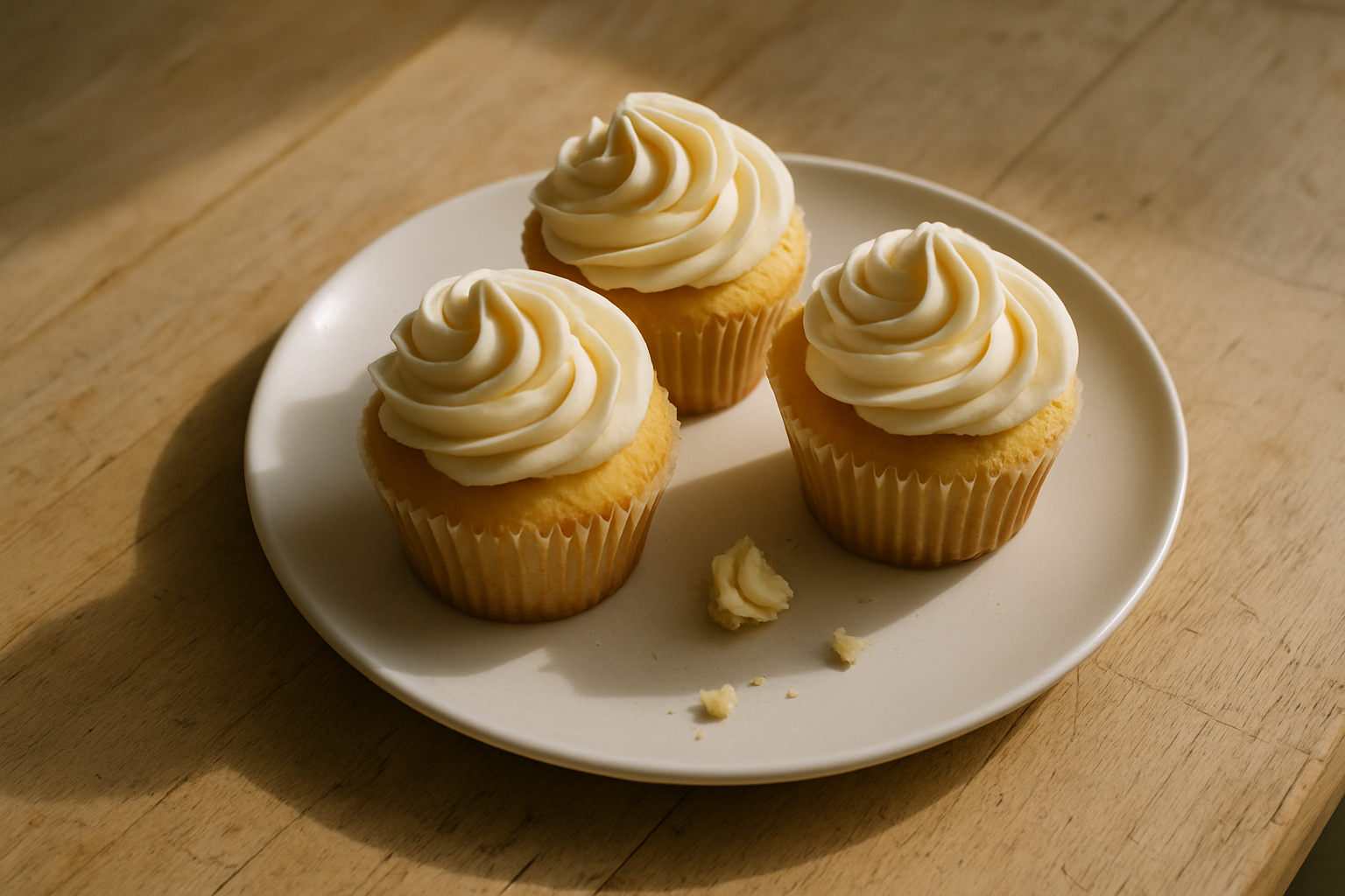 Fluffy Vanilla Cupcakes