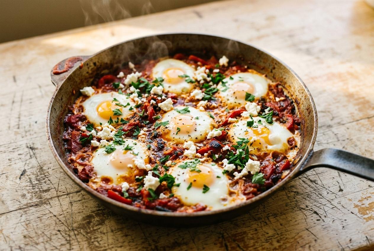 Shakshuka with Feta and Herbs