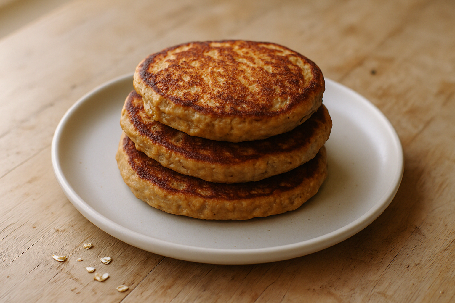 Banana Oat Blender Pancakes