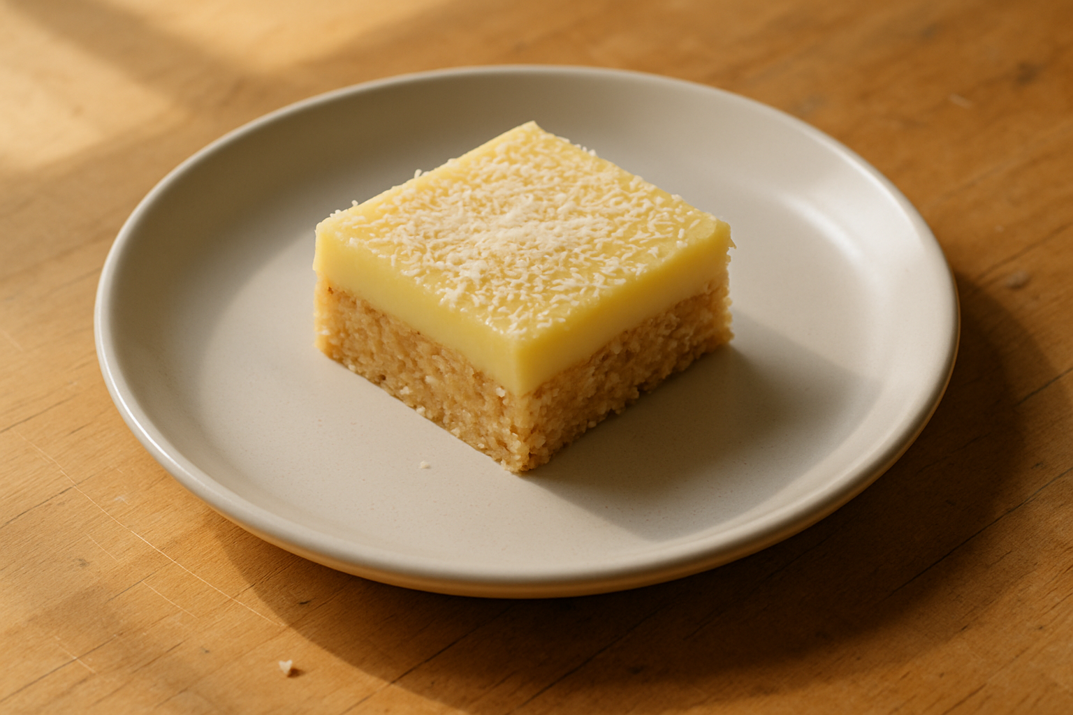 No-Bake Lemon Coconut Slice