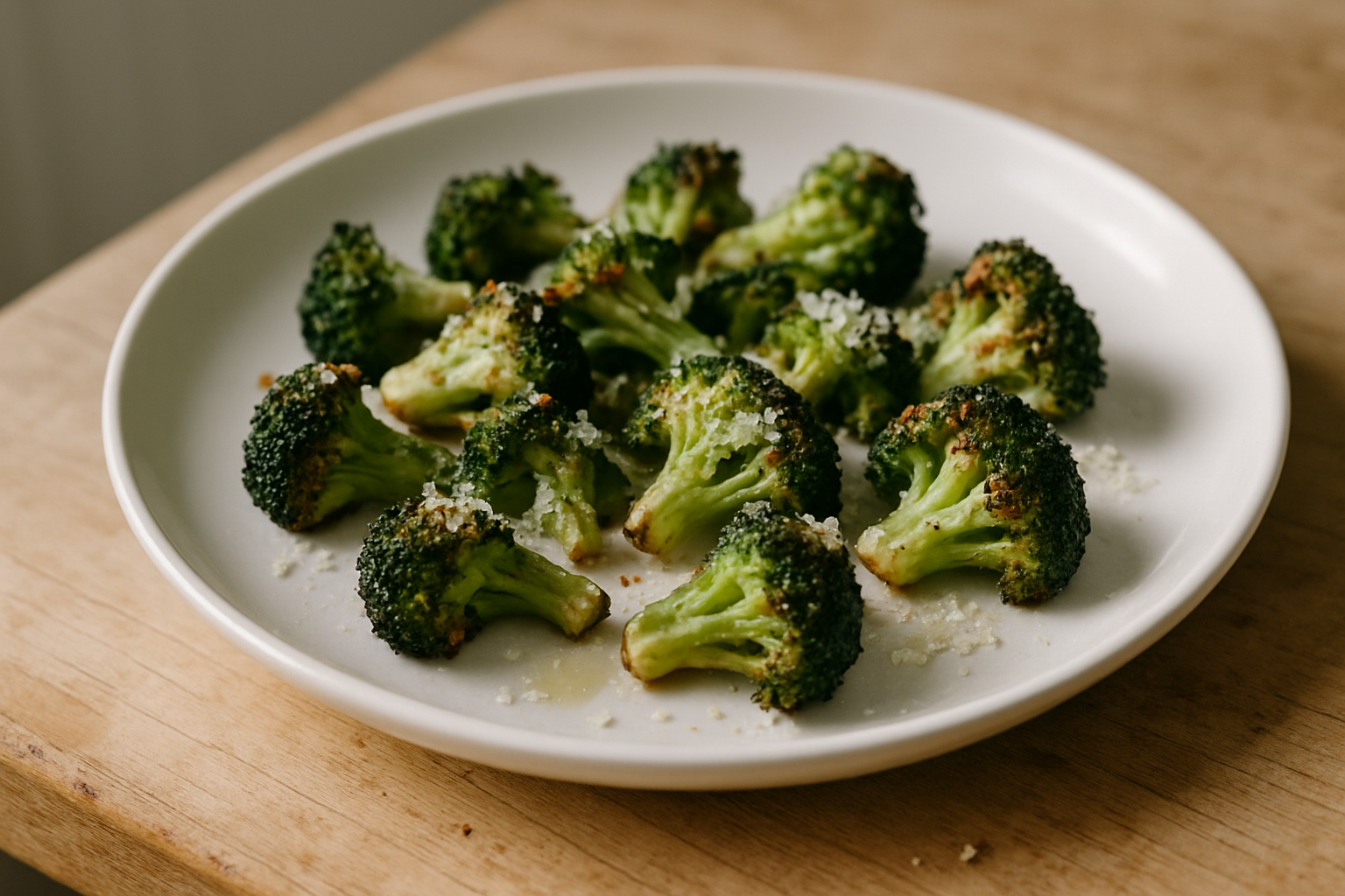 Air Fryer Frozen Broccoli With Parmesan