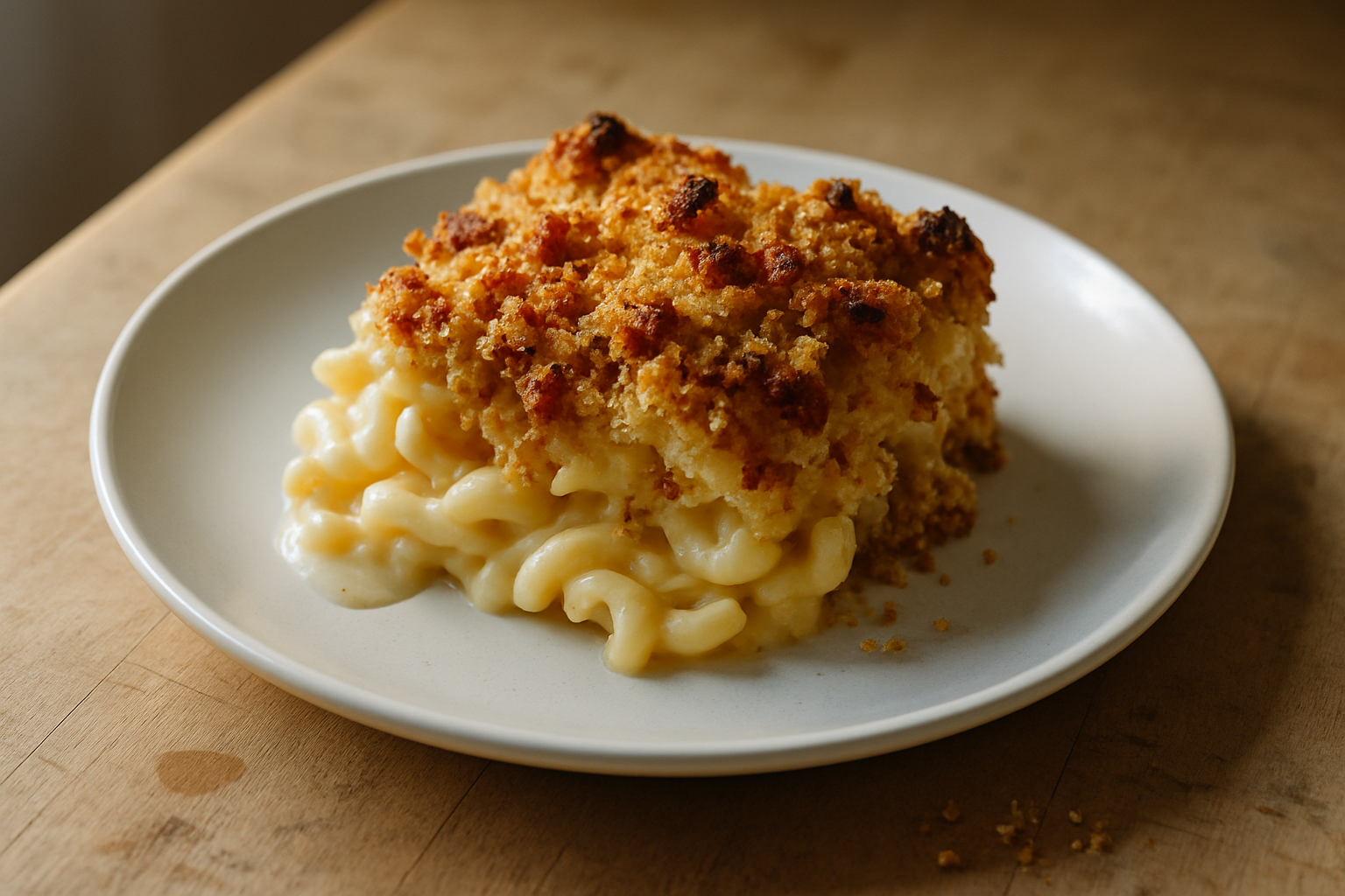 Macaroni Cheese with Crispy Bacon Crumb