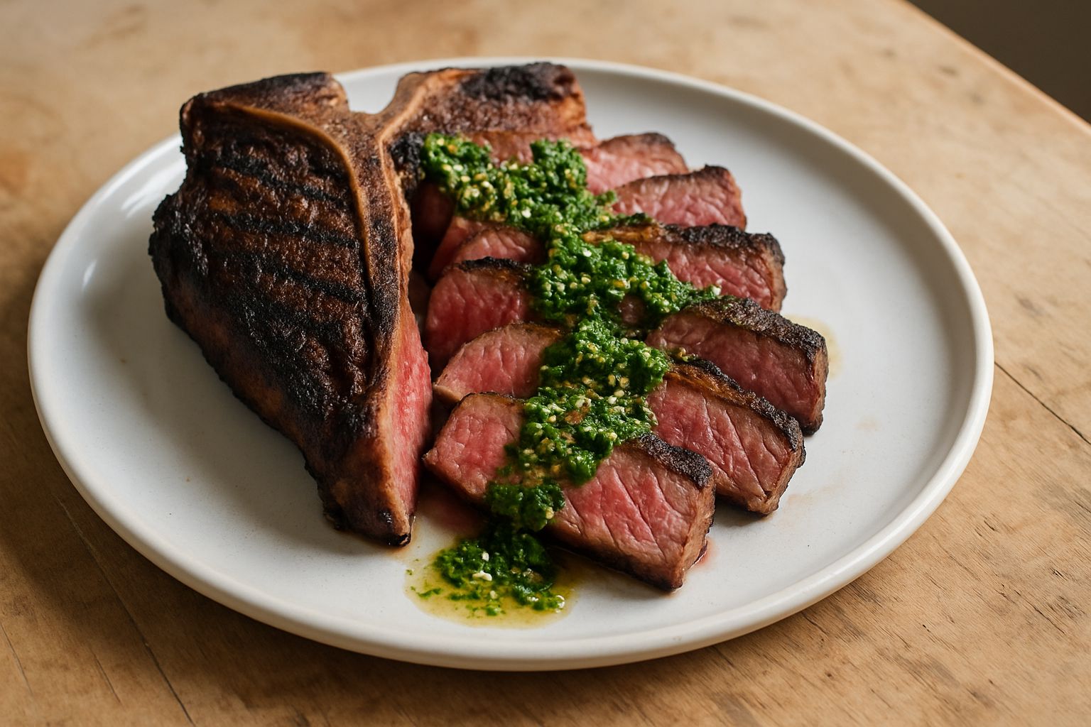 Grill Bar Steak with Chimichurri