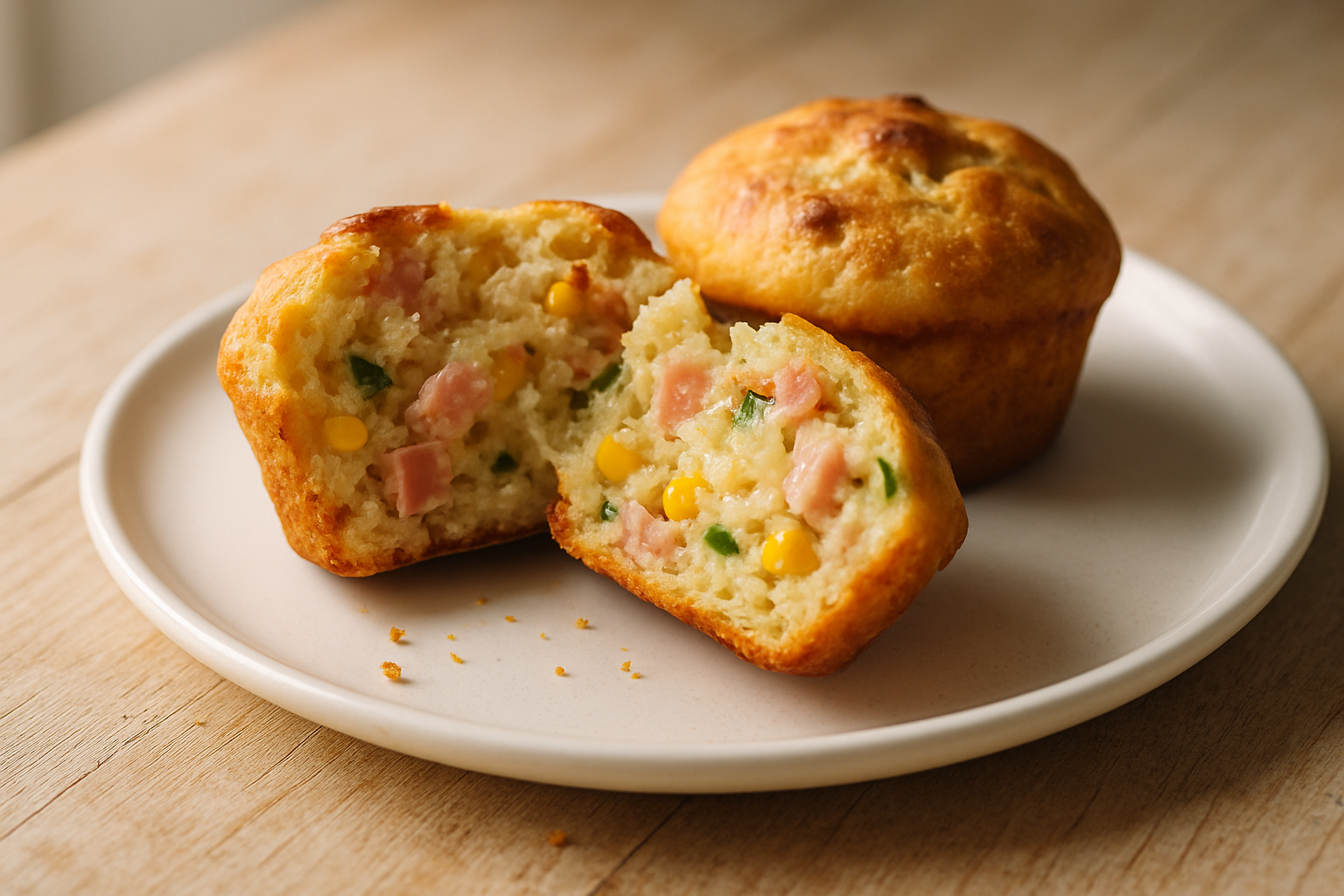 Ham and Cheese Breakfast Muffins
