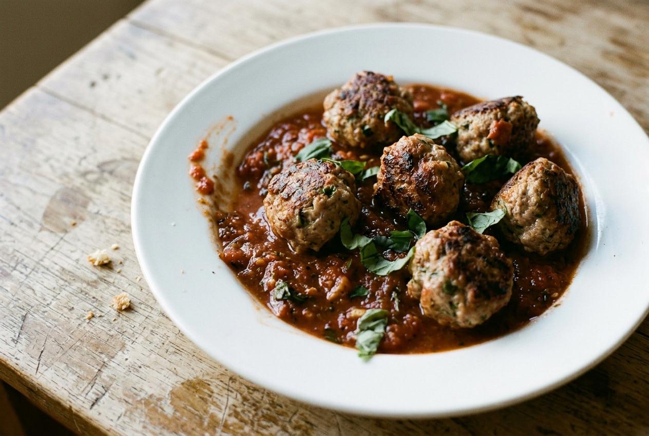 Pork Meatballs in Rich Tomato Sugo