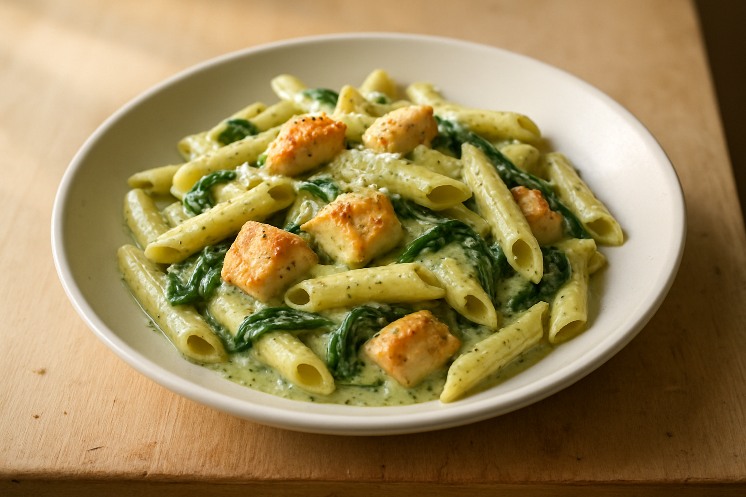 Creamy Pesto Chicken Penne