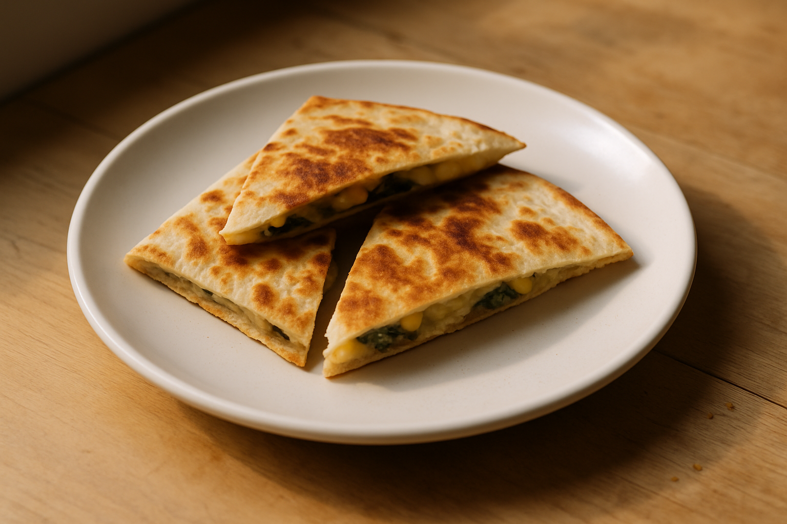 Cheesy Spinach Quesadillas