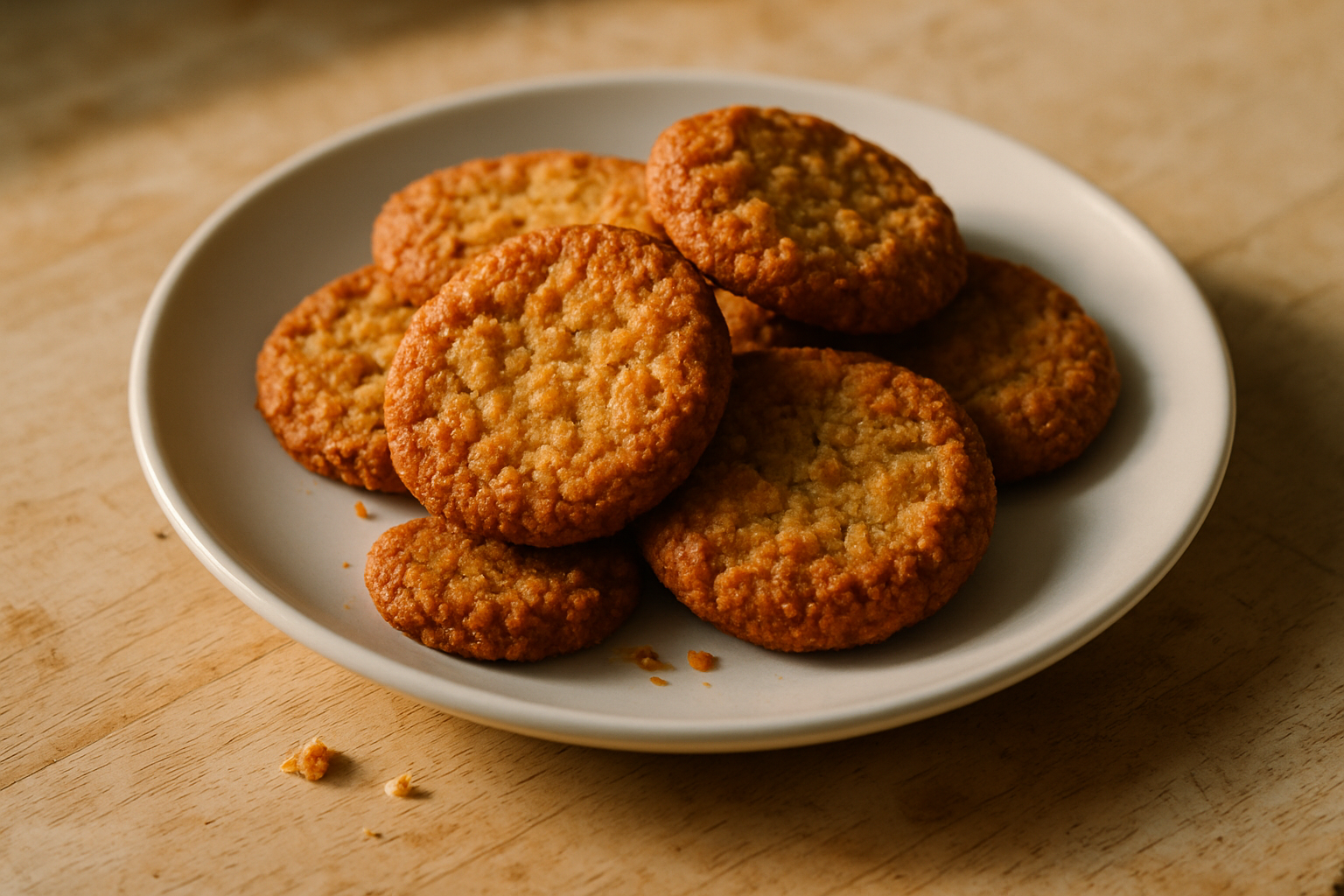 Golden Oat and Coconut Biscuits