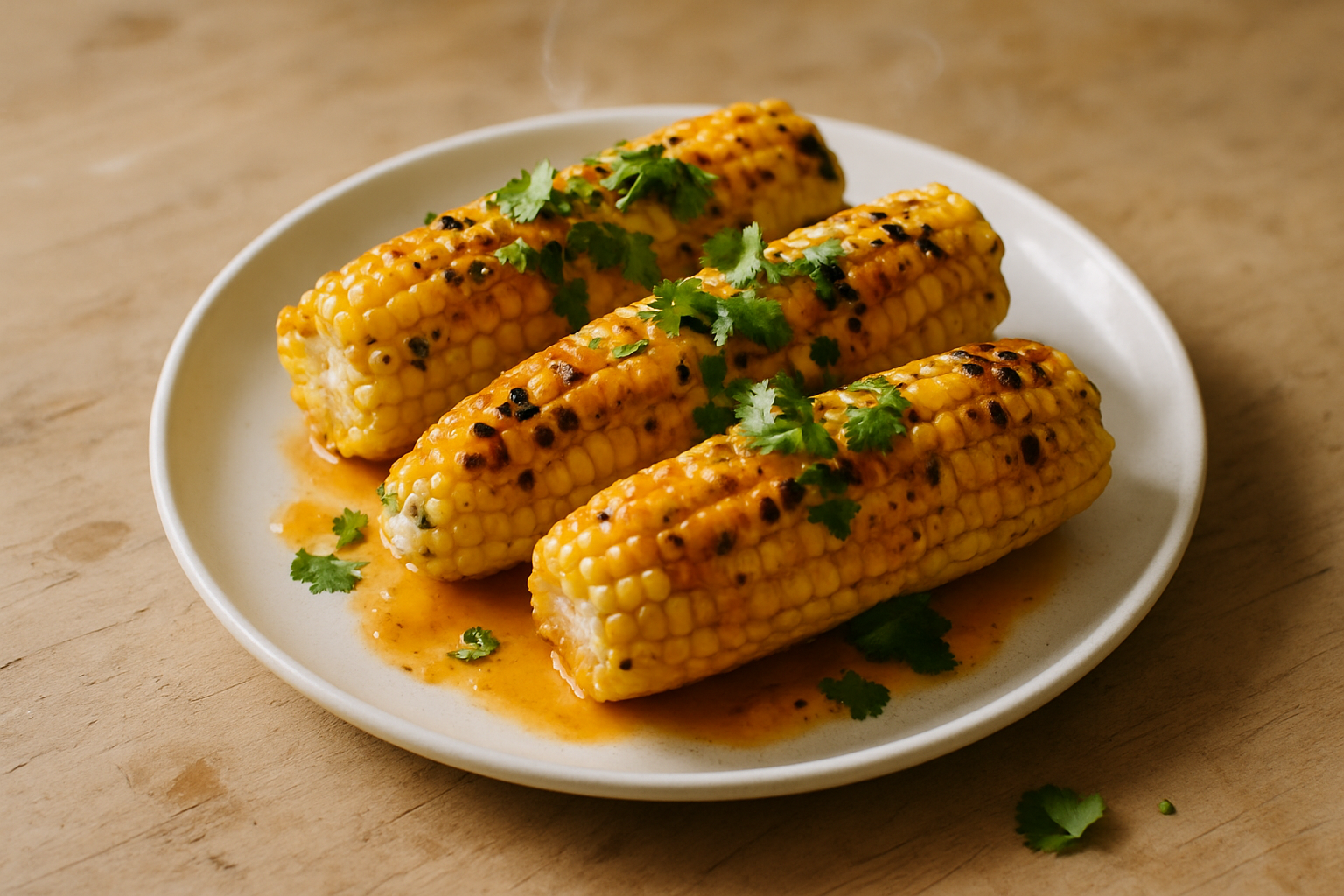 Barbecued Corn with Chilli Lime Butter