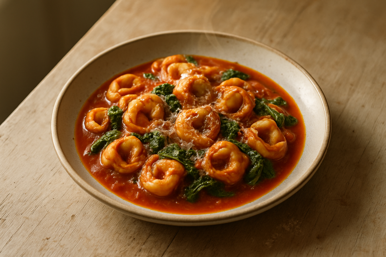 One-Pot Cheesy Tortellini And Spinach