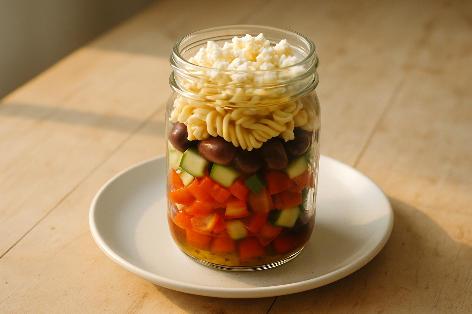 Greek Pasta Salad Jars