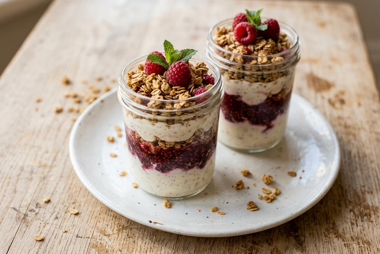 Raspberry Yoghurt Crunch Parfait