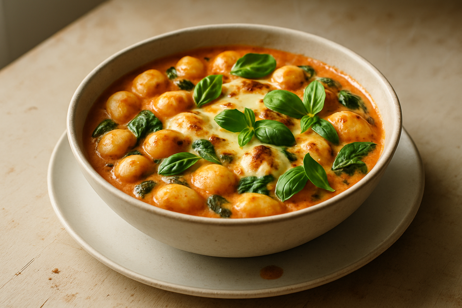 Cheesy Gnocchi and Tomato Bake