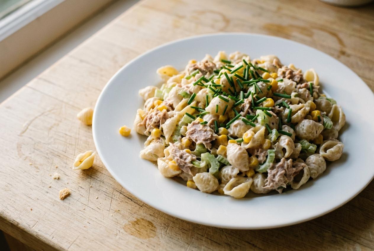 Tuna and Corn Pasta Salad